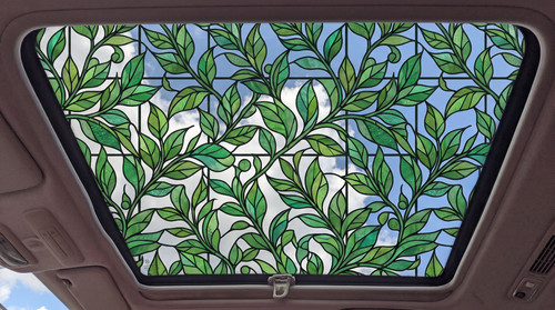 Botanical leaf sunroof - leaf, static