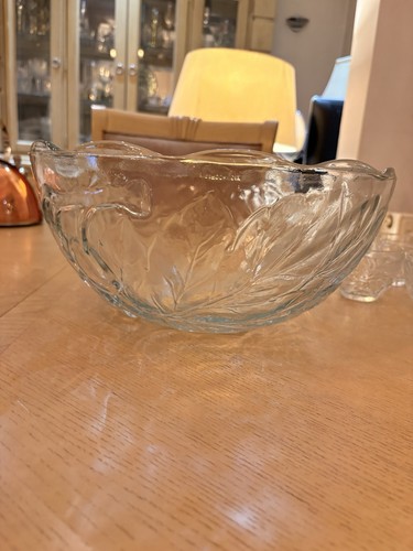 Vintage clear glass fruit - glass,