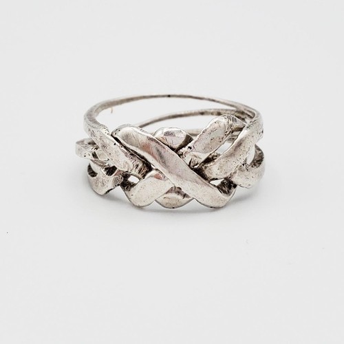Sterling puzzle ring size 5 - puzzle,