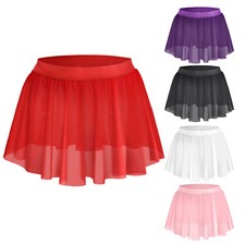 UK Men See-Through Mesh Ruffled Skirts Sissy Cross-dressers Lingerie Underskirts