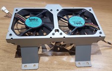 2 COOLING FANS w/combined bracket/separate 12v NIDEC D08R-12TS1-03B 3-wire 0.09A