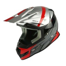 Nitro MX700 Recoil MX Off Road Motocross Motorbike Helmet Black Red Silver