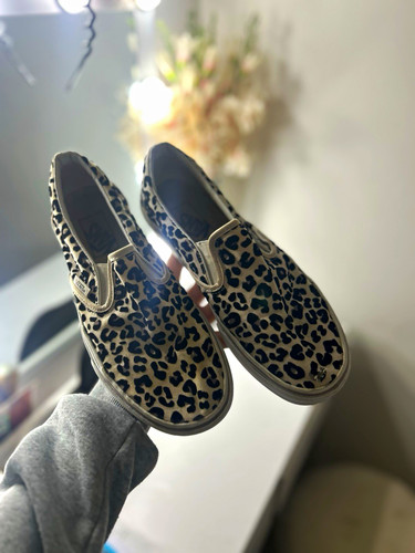 Vans leopard print - leopard, slip-on