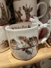 BNWT Royal Worcester Wrendale Designs ‘Winter mice’ Mug