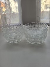 Vintage Clear Glass Sundae Ice Cream Jelly Dessert Bowls, Set of 6