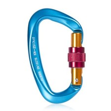 Heavy Duty Carabiner Clip Hook D-Ring Screw Lock Outdoor Rock Buckle KG 25kn