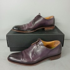 Oliver Sweeney Gio Brogues Aubergine Purple Leather Oxford Shoes UK 10 w Box -CP
