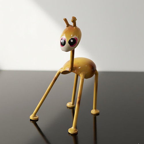 Metal mini glossy giraffe - metal,