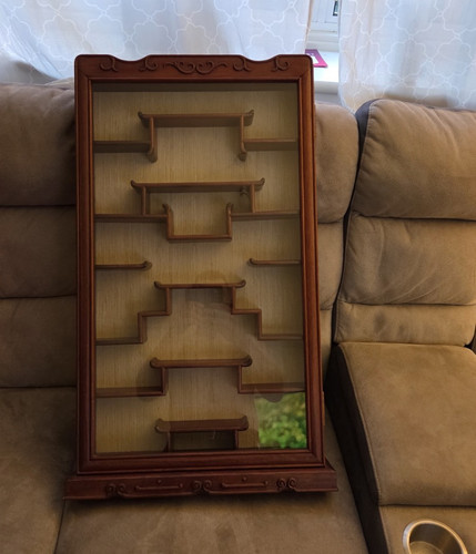 Dark wood wall mounted - mounted, display