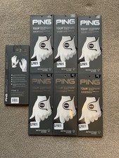 7 x Ping Tour Solite Premium Cabretta Leather Golf Gloves. Size Large. Left Hand