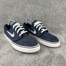 Nike SB Zoom Stefan Janoski Canvas Trainers Sneakers Navy White Size UK8