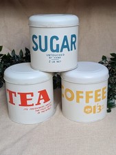 Tea Coffee Sugar Canisters Set