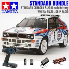 TAMIYA RC 58570 Lancia Delta (TT-02) 1:10 Standard Wheel Radio Bundle