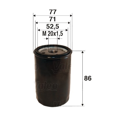 Valeo 586002 oil filter - 586002-oe,