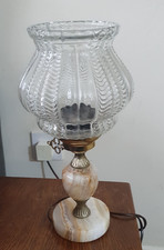 VINTAGE CONVERTED OIL LAMP  -