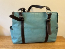 Turquoise Blue & Brown Large