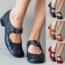 Dance Court Shoes Ladies Mary Jane Comfy Dolly Buckle Casual Work Womens UK Size