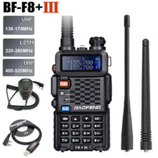 BAOFENG F8+ III TRI-BAND VHF/UHF WALKIE TALKIE LONG RANGE TWO WAY HAM RADIOS LOT