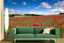 3D Red Poppy I7609 Wallpaper