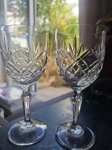 Pair crystal glass sherry - glass,