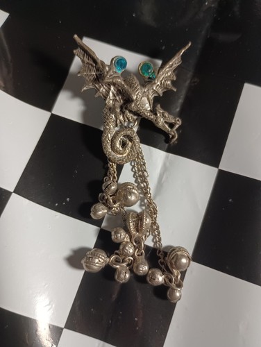 Vintage metal dragon pendant - vintage,