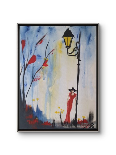 Street lamp original - lamp, acrylic