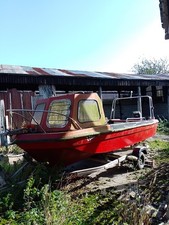 Boat Red Devil - 15 Ft 4"  Long Plus 3ft 2" Draw Bar. Plus Rapid Roller Trailer 