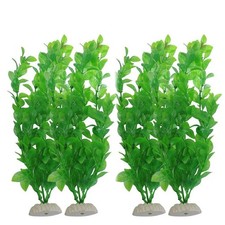  4 Pcs Fake Plants Live Aquarium Fish Tank Decoration Tropical for