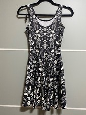 BlackMilk Clothing Naughty list scoop skater  dress size xs