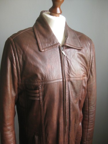 Mens vintage leather jacket - vintage, 38