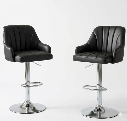 Set leather bar stools - 2,