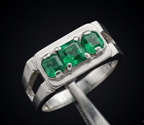 Natural emerald ring 925 - natural,