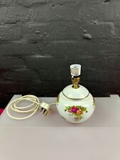 Royal Albert Old Country Roses Round Table Lamp Base Top of Fitting 9" High