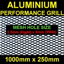 Black Mesh Grill Aluminium Alloy Car Bumper Vent Metal Rhombic Grille Net 3,5x5