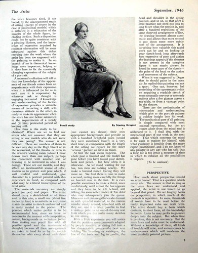 Old print pencil study lady - print,