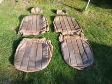 Mg Midget Austin Sprite Pair Of  Beige Seat Covers