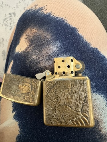 Vtg rare 1995 brass zippo - vtg,