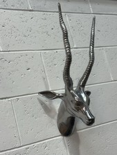 Stags Head Silver Metal H