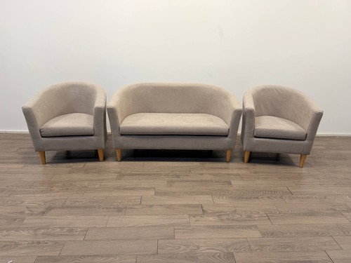 Natural fabric seater sofa - natural,