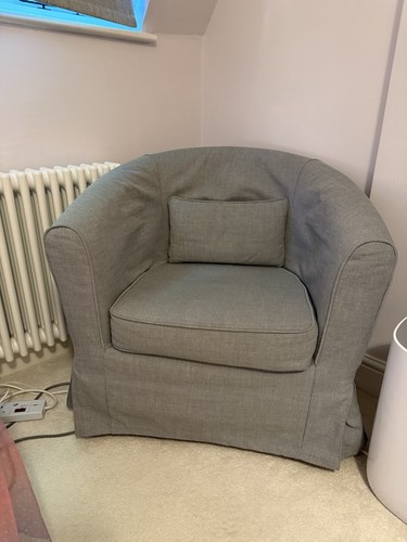 Ikea grey armchair seat ektorp - ikea,