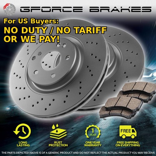 Front cross drilled rotors - front, &