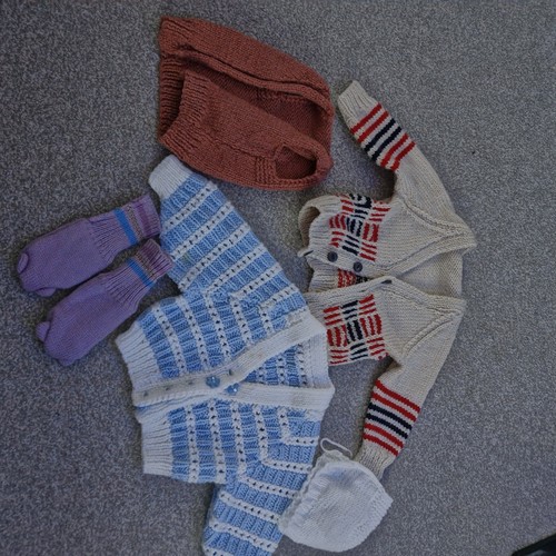 Newborn knitted clothes - knitted,