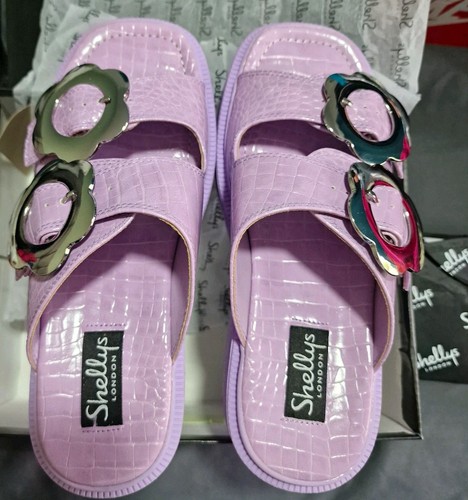 Shellys london lilac croc - london,