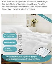 Black Metal Bed Frame Single Canopy, 4 Poster with Mattress, topper and nets inc