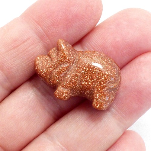Gemstone pig hand carved - gemstone,