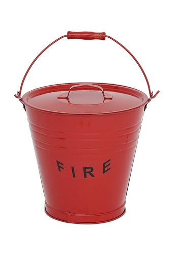 Red fire bucket - fire, with