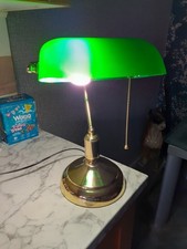 Green shaded Bankers lamp