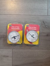 2 x Clip On Pipe Thermometer 0