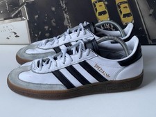 ADIDAS HANDBALL SPEZIAL Men’s White Black Leather Low Top Trainers UK 7