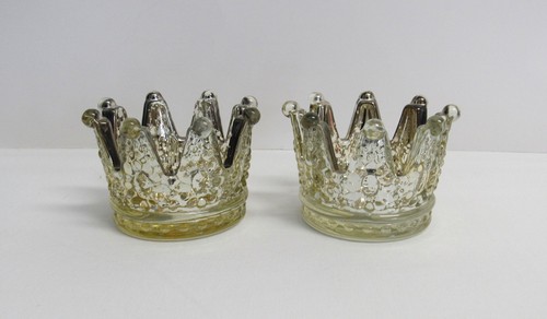 Pair mercury glass - mercury,
